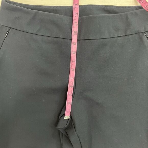 Soft Surroundings Ponte Knit Pants Womens XL TALL Black Pull On Zip Pockets - Picture 3 of 10